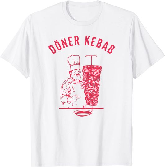 Discover T-shirt para Homem e Mulher com Estampa de Doner Kebab