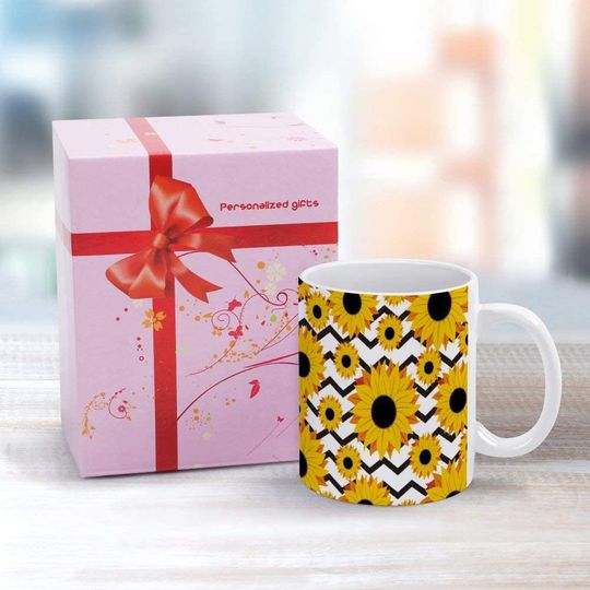 Discover Caneca de Cerâmica Clássica Girassol Presente Perfeito para Aniversário