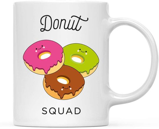Discover Caneca de Cerâmica Clássica com Donut Squad
