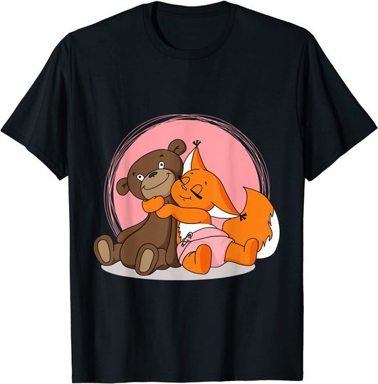 T-shirt para Homem e Mulher Divertido com Esquilo de Bebé
