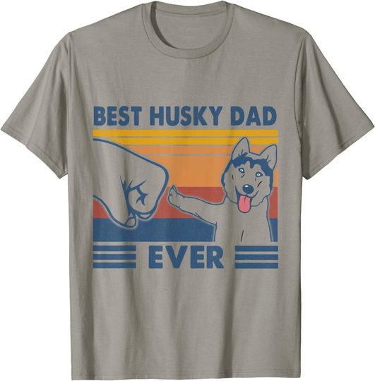 Discover T-shirt para Homem e Mulher Best Husky Dad Ever Presente do Dia dos Pais