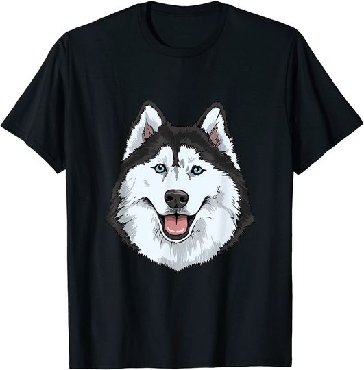 Discover T-shirt para Homem e Mulher com Impressão de Husky