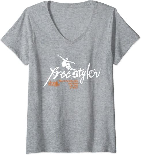 Discover T-shirt de Mulher com Decote Em V Esqueite Free Styler