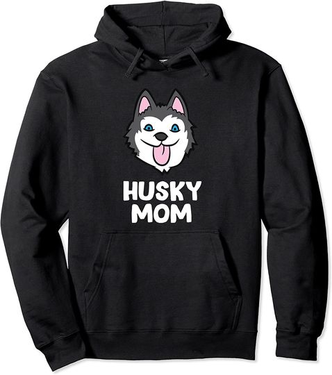 Discover Hoodie Unissexo com Estampa de Husky Mom