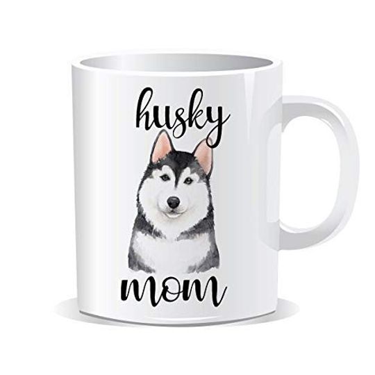Discover Caneca de Cerâmica Clássica do Café com Husky Mom