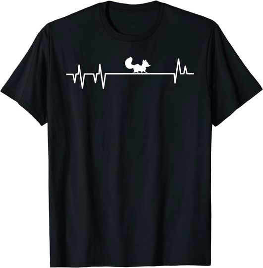 Discover T-shirt para Homem e Mulher Batimento de Coração com Guaxinim