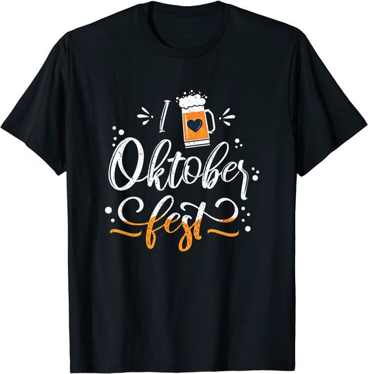 Discover T-shirt para Homem e Mulher Amo Oktoberfest