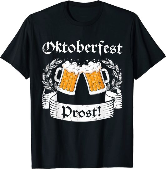 Discover T-shirt para Homem e Mulher com Oktoberfest Prost