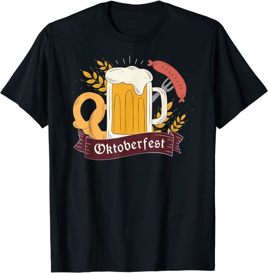 Discover T-shirt para Homem e Mulher com Estampa de Oktoberfest