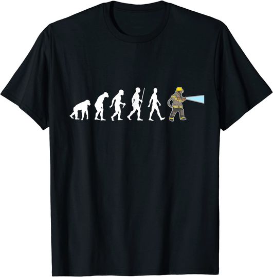 Discover T-shirt Unissexo Manga Curta Evolução de Bombeiro