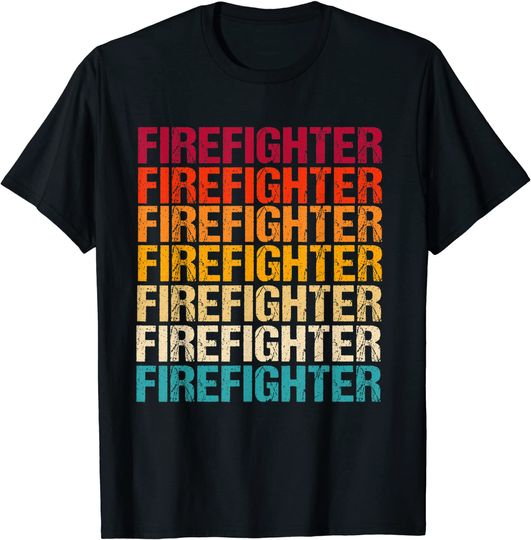 Discover T-shirt Unissexo Manga Curta Firefighter