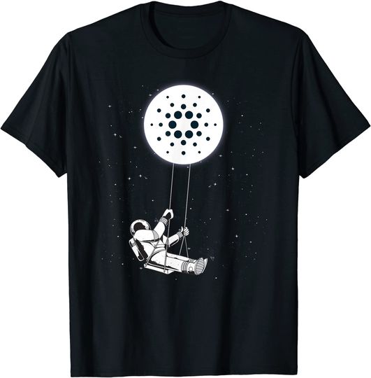 Discover T-shirt para Homem e Mulher Cardano ADA moeda Criptográfica para Astronautas
