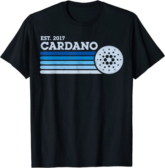 Discover T-shirt para Homem e Mulher Retro Cardano Est 2017