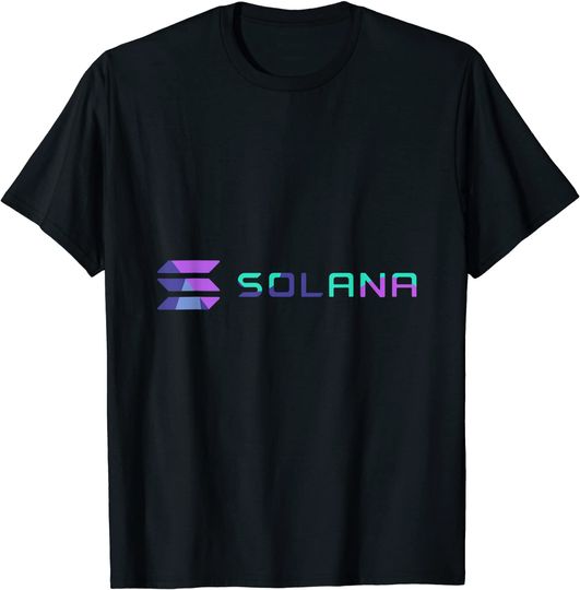 Discover T-shirt para Homem e Mulher com Solana SOL Logo