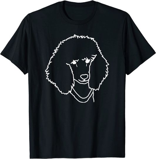 Discover T-shirt para Homem e Mulher com Estampa de Poodle