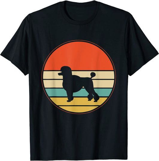Discover T-shirt para Homem e Mulher Retro Vintage com Poodle
