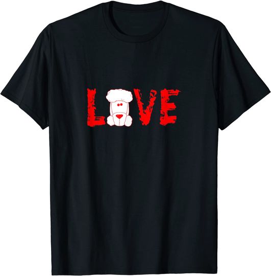 Discover T-shirt para Homem e Mulher Amor de Cão Poodle