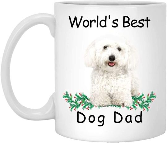 Discover Caneca de Cerâmica Clássica Poodle Worlds Best Dog Dad