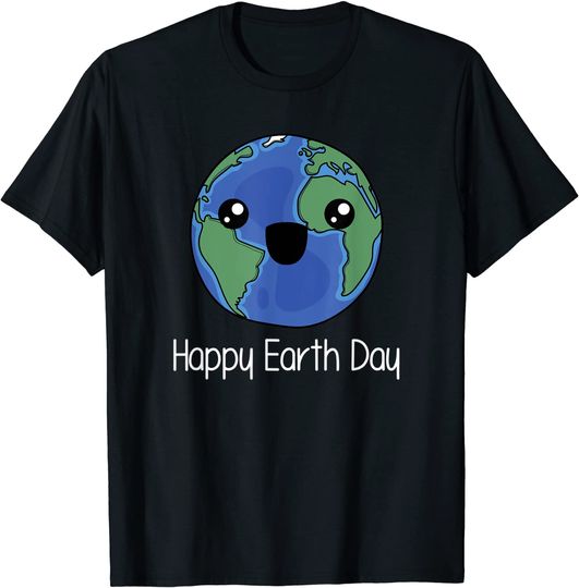 Discover T-Shirt Unissexo Manga Curta Happy Earth Day
