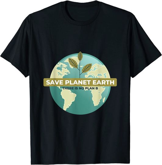 Discover T-Shirt Unissexo Manga Curta Save Planet Earth There Is No Planet B