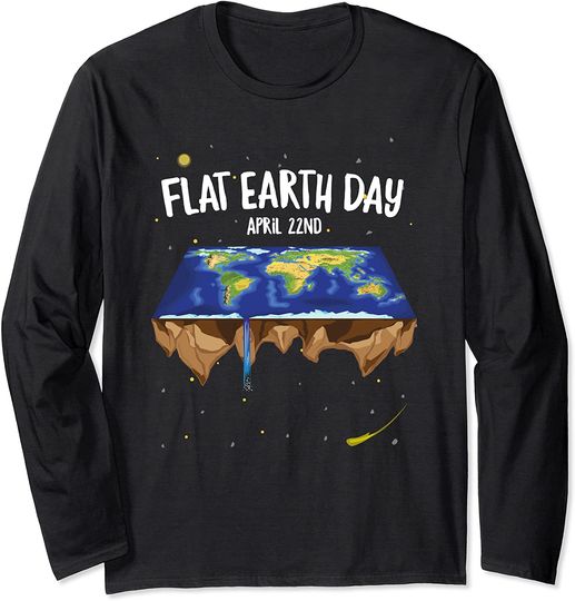 Discover Camisola Unissexo Mangas Compridas Flat Earth Day
