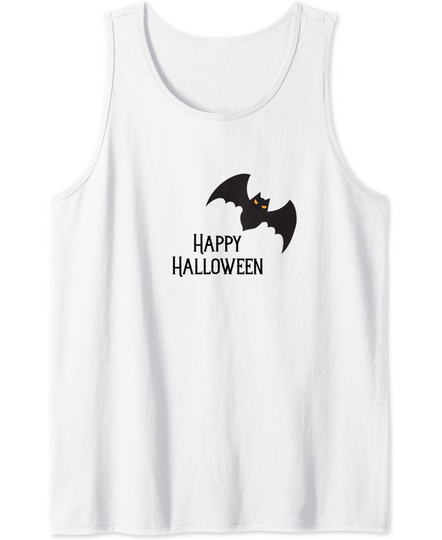 Discover Camisola sem Mangas Unissexo Happy Halloween com Morcego