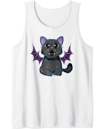 Discover Camisola sem Mangas Unissexo Divertido com Gato Morcego