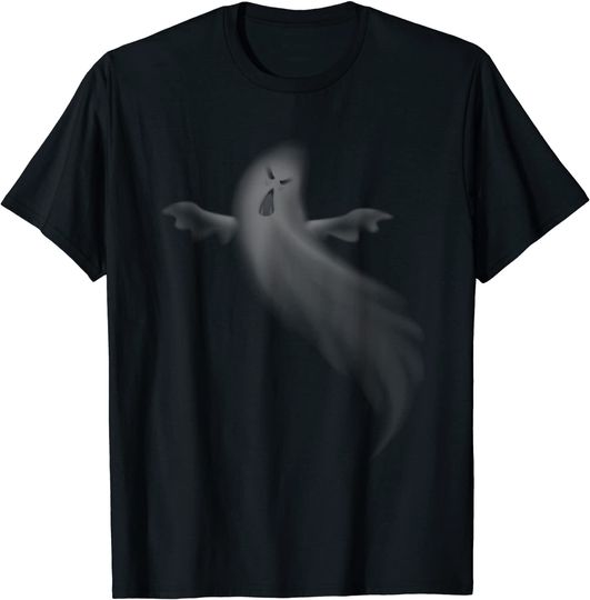 T-shirt para Homem e Mulher Divertido com Fantasma de Halloween