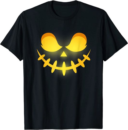 T-shirt para Homem e Mulher com Cara de Fantasma Halloween