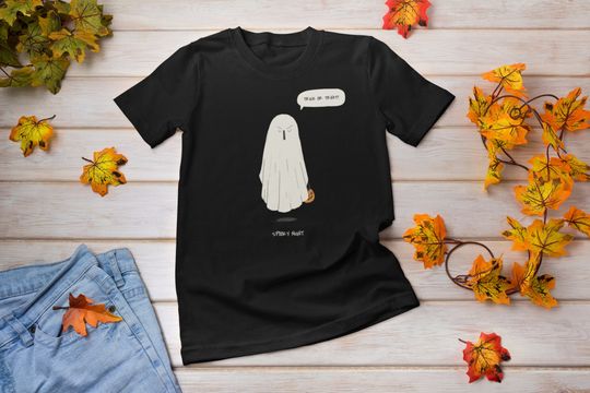 T-shirt para Homem e Mulher Fantasma Trick or Treat Halloween
