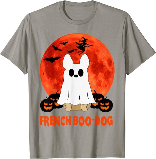 Discover T-shirt para Homem e Mulher Boo Dog Frenchie Halloween
