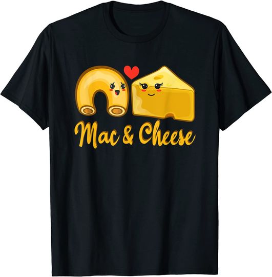 Discover Macaroni And Cheese Couple | T-Shirt Camiseta Manga Curta Presente Ideal para Casal