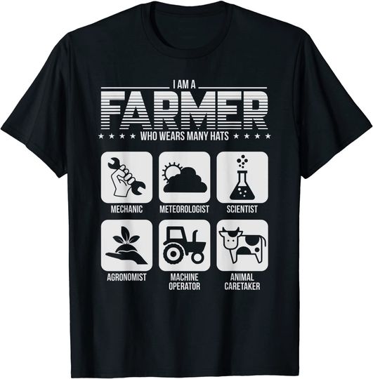 Discover T-Shirt Unissexo Manga Curta I’m A Farmer