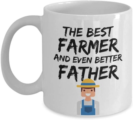 Discover Caneca de Cerâmica Clássica O Melhor Agricultor E Cada Vez Melhor Pai