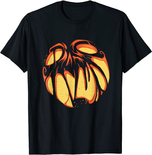 Discover T-shirt para Homem e Mulher Halloween Assustador de Abóbora