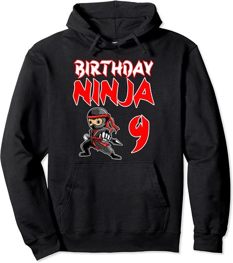 Discover Hoodie Unissexo Ninja Presente de Aniversário de 9 Anos