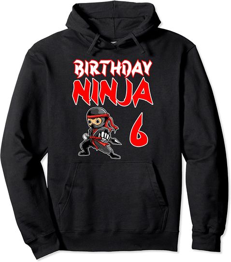 Discover Hoodie Unissexo Ninja Presente de Aniversário de 6 Anos