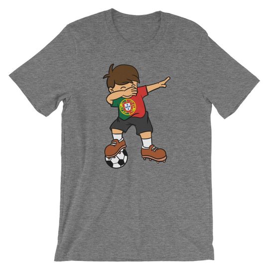 Discover T-shirt para Homem e Mulher Dabbing Futebol de Portugal