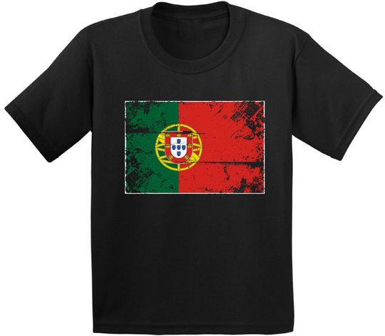 Discover T-shirt para Crianças com Bandeira de Portugal
