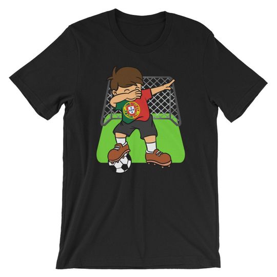 Discover T-shirt para Homem e Mulher Futebol de Portugal Dabbing