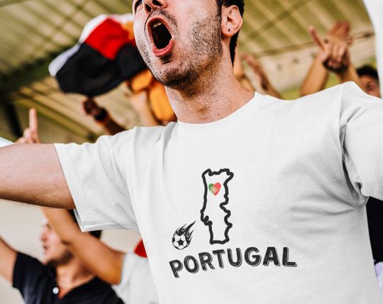 Discover T-shirt Unissexo com Futebol de Portugal
