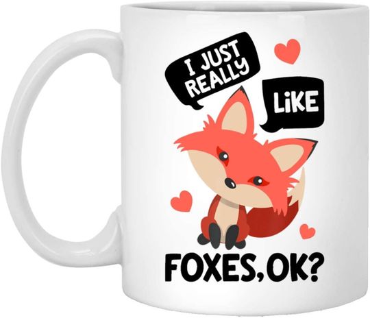 Discover Caneca de Cerâmica Clássica I Just Really Like Foxes, Ok