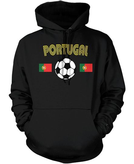 Discover Hoodie Unissexo com Futebol de Portugal Bandeira de Portugal
