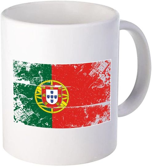 Discover Caneca de Cerâmica Clássica Futebol de Portugal Bandeira de Portugal