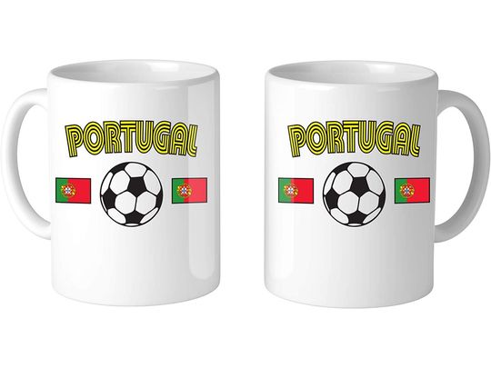 Discover Caneca de Cerâmica Clássica com Futebol de Portugal