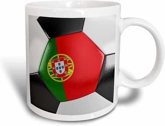 Discover Caneca de Cerâmica Clássica com Estampa de Futebol de Portugal