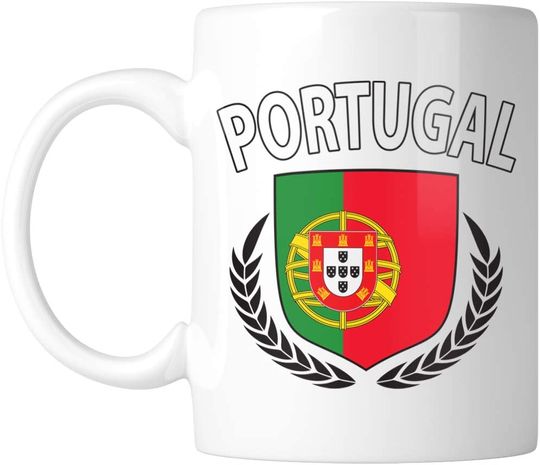 Discover Caneca de Cerâmica Clássica com Brasão da Bandeira de Portugal