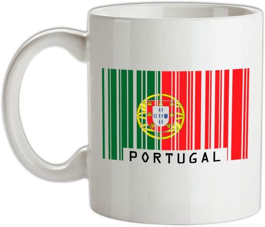Discover Caneca de Cerâmica Clássica Bandeira de Estilo de Código de Portugal