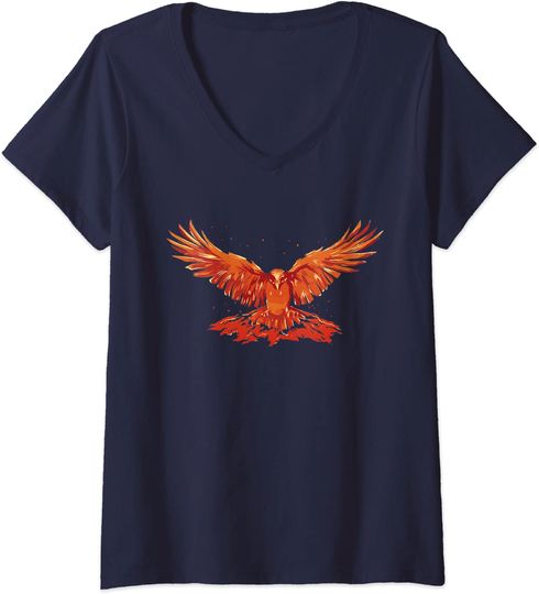 Discover T-shirt de Mulher com Decote Em V Envergadura de Fénix
