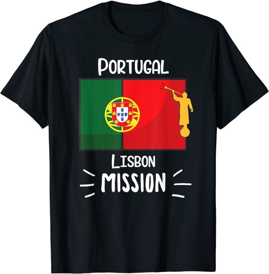 Discover T-shirt para Homem e Mulher Divertido Portugal Lisbon Mission